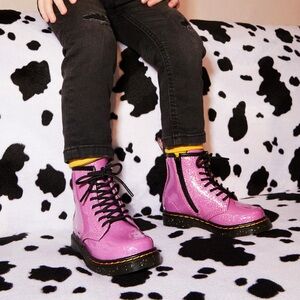 Toddler 1460 Glitter Lace Up Boots